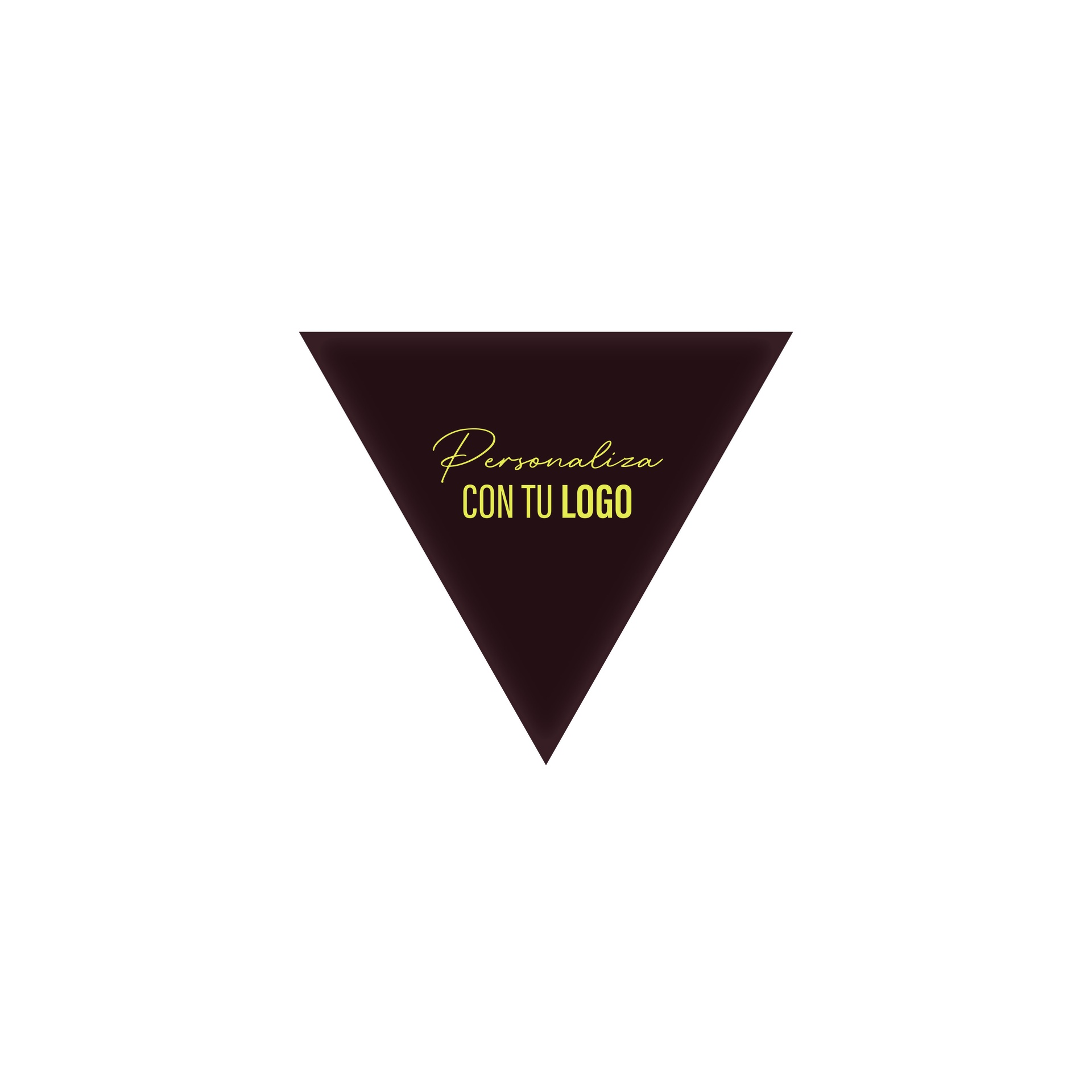Placa personalizada de chocolate triangular 30x26 mm (1024 u.) · Artipas