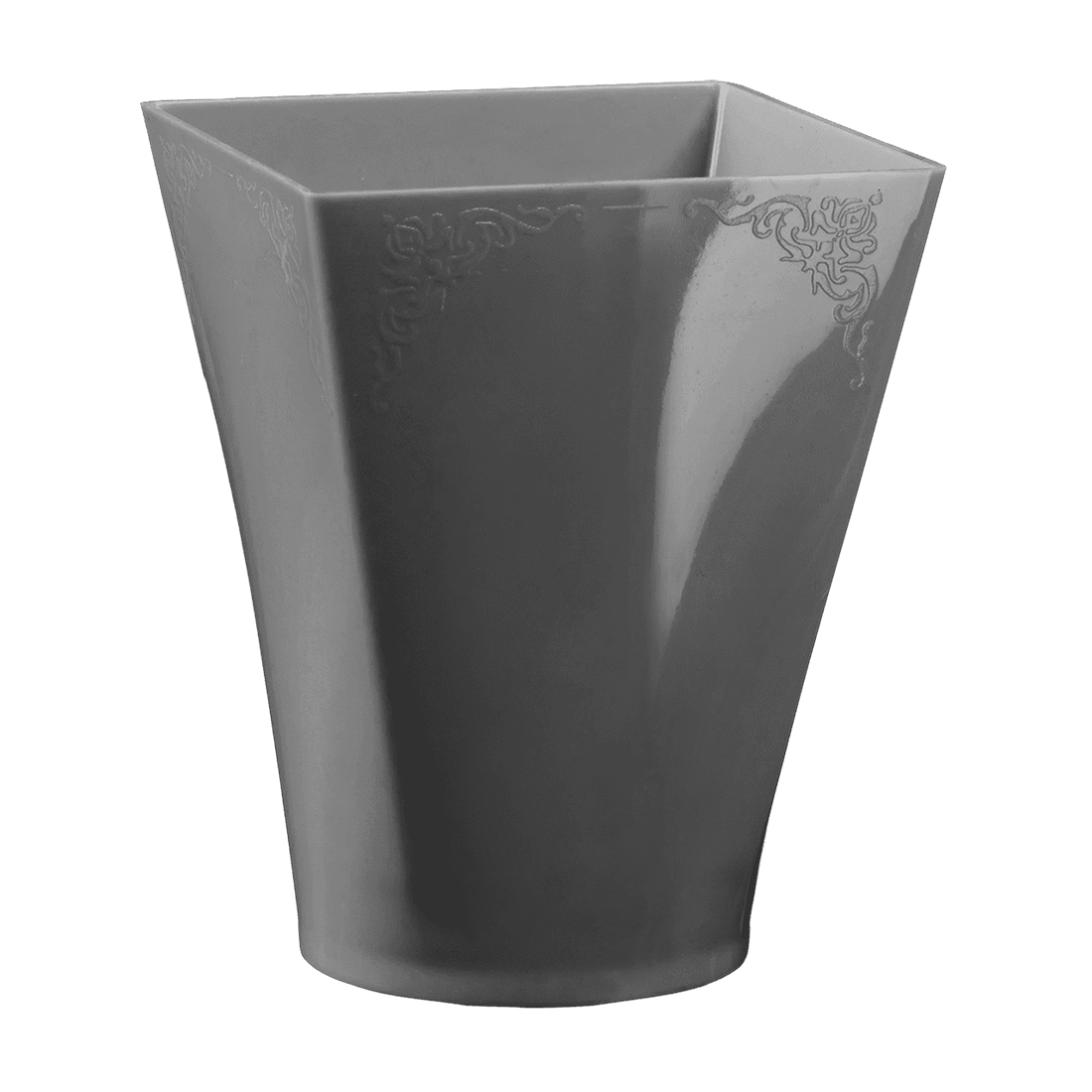 Mini vaso Gustav gris de poliestireno 58,5x58,5 h75 mm 150 ml (4 u.) · Artipas