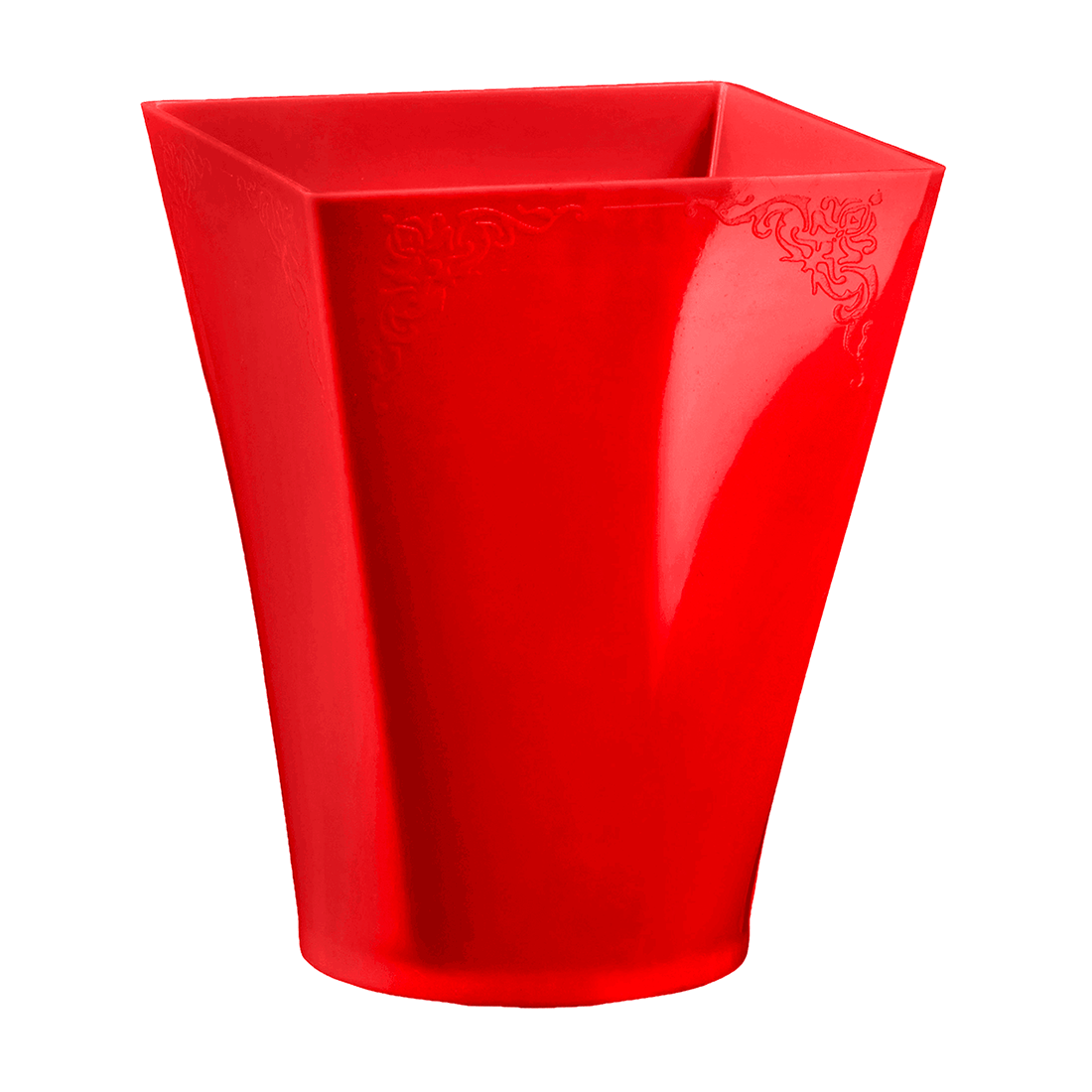 Mini vaso Gustav rojo de poliestireno 58,5x58,5 h75 mm 150 ml (4 u.) · Artipas