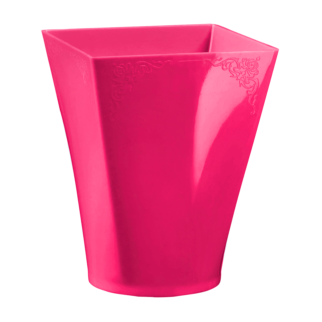 Mini vaso Gustav fucsia de poliestireno 58,5x58,5 h75 mm 150 ml (4 u.) · Artipas