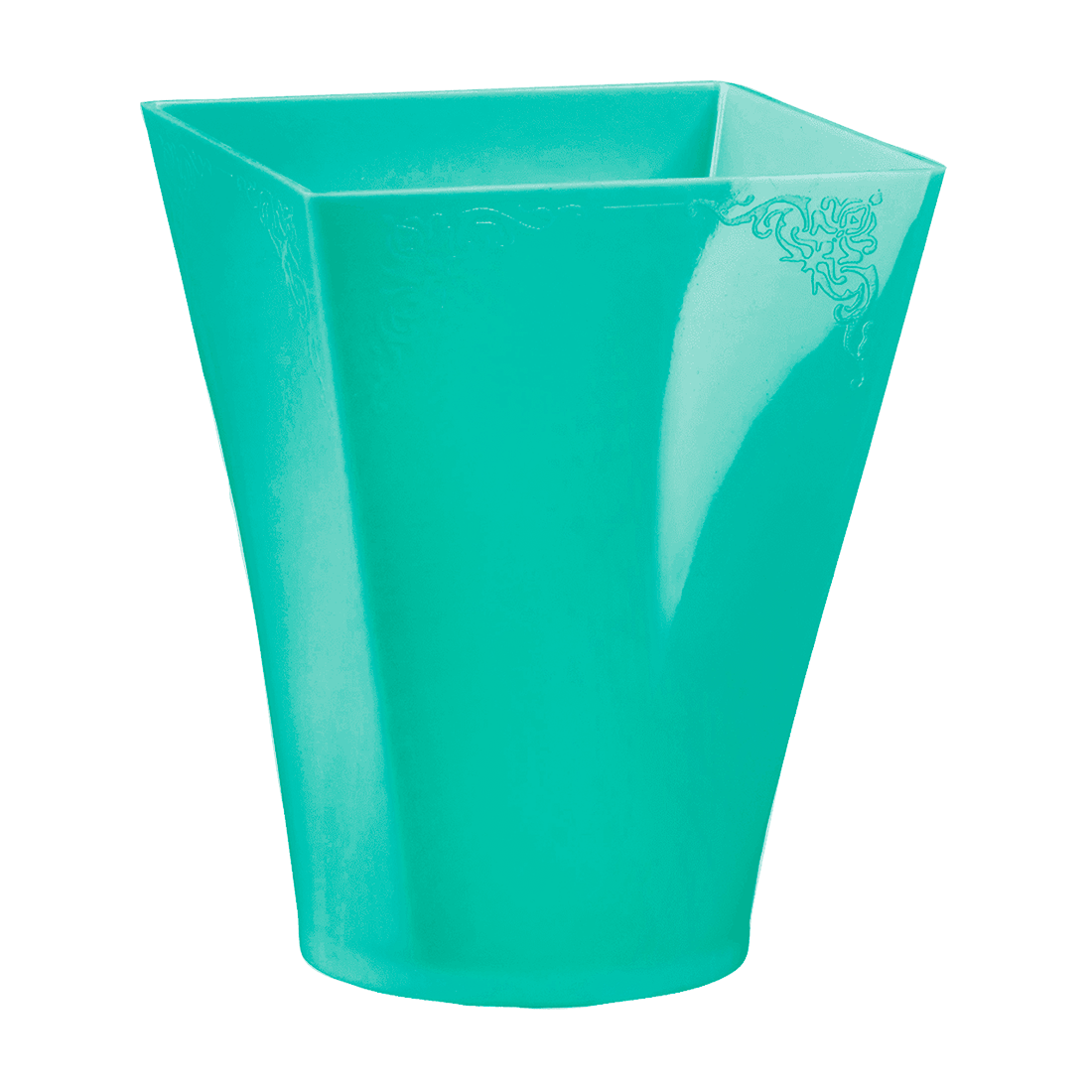 Mini vaso Gustav verde agua de poliestireno 58,5x58,5 h75 mm 150 ml (4 u.) · Artipas