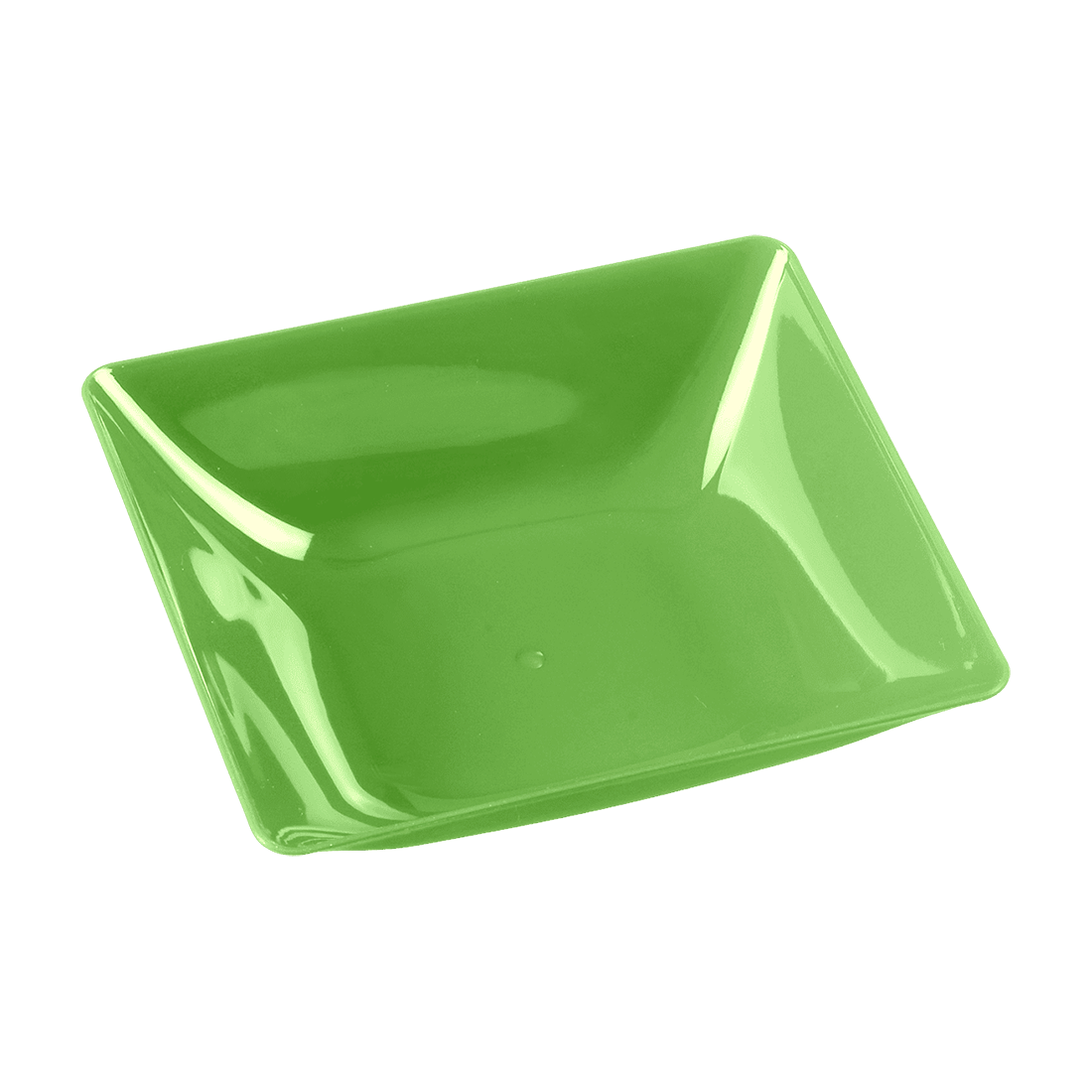 Cuenco Fluid verde anís de poliestireno 95x85 h25 mm (6 u.) · Artipas