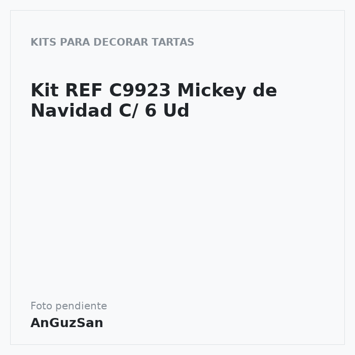 Kit REF C9923 Mickey de Navidad C/ 5 Ud · 5 unidades · Artipas