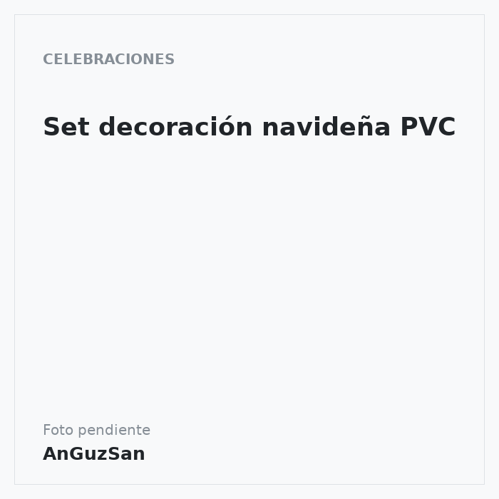 Set decoración navideña PVC · Dekora