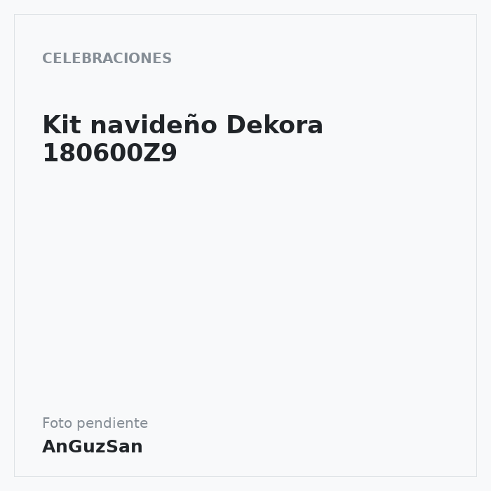 Kit navideño Dekora 180600Z9