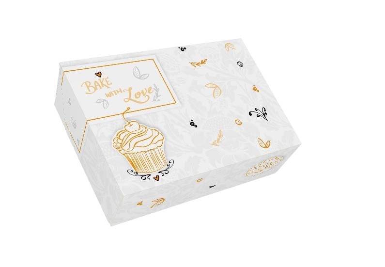 Caja Pastas (6 ptos.) Kraft Nº 1/2 · 182 x 135 x 54 mm · 100 unidades · Vifra