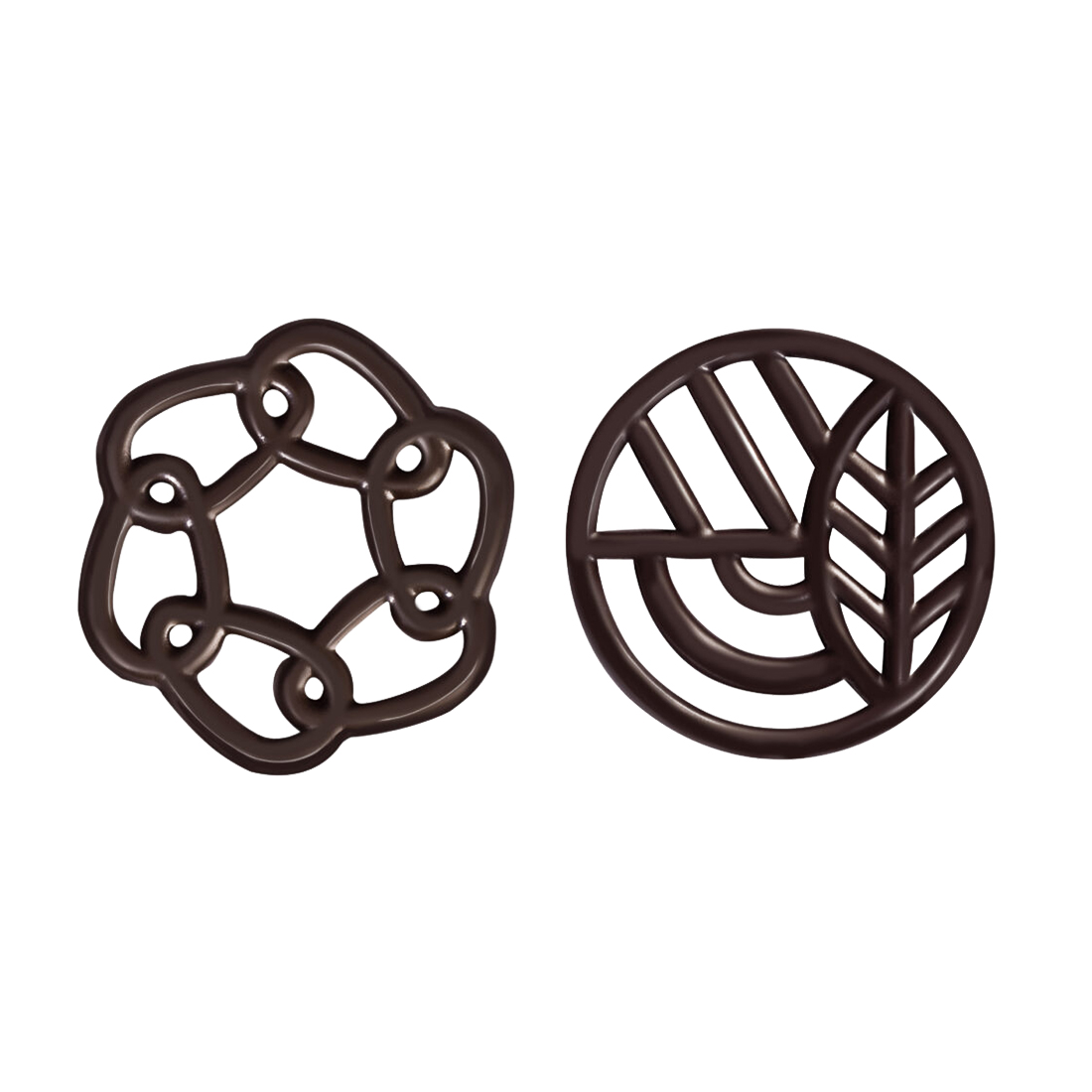 Filigranas circulares inspiration de chocolate negro ø40 mm (aprox. 260 u.) · 260 unidades · Artipas