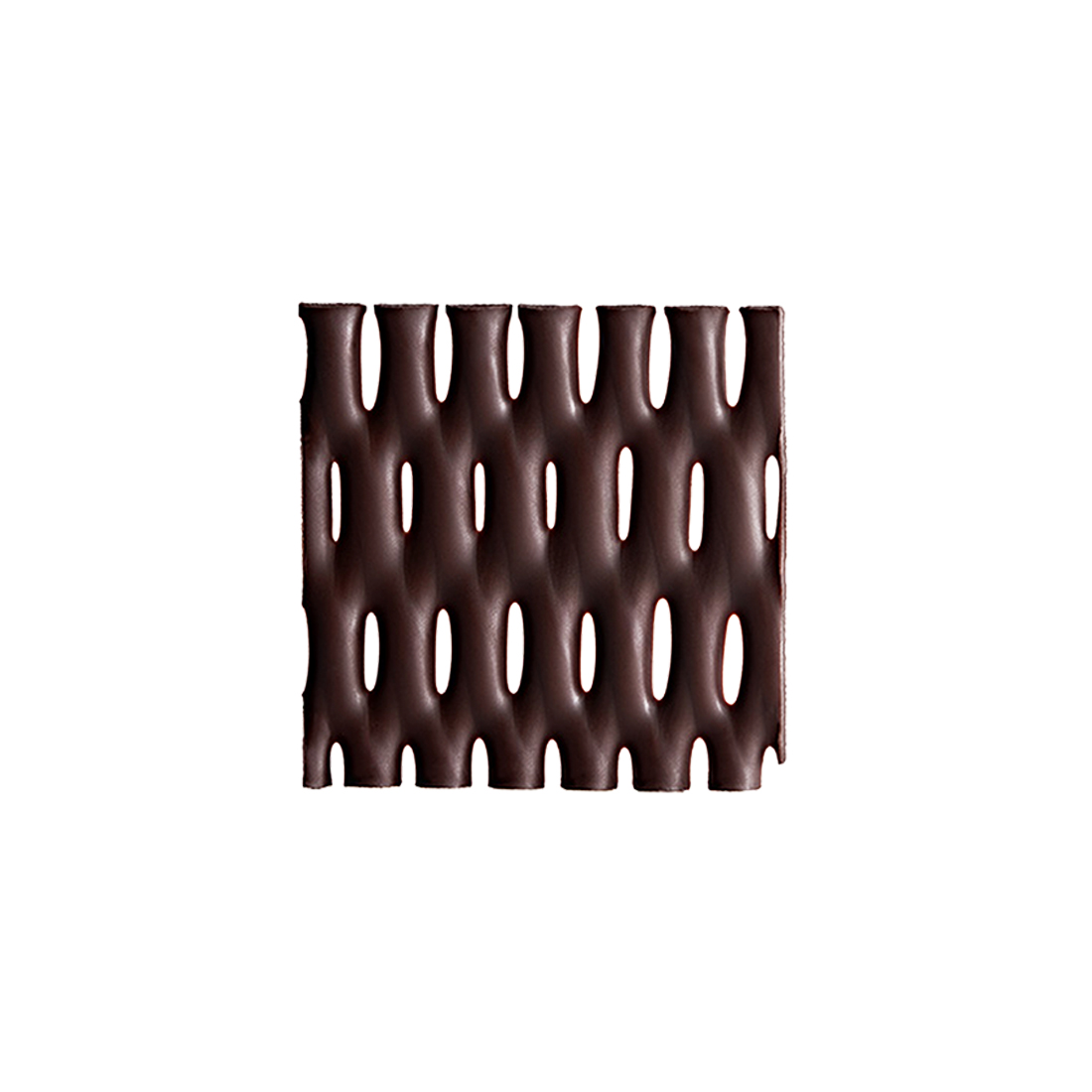Emparrillado cuadrado de chocolate negro 40x40 mm (360 u.) · 360 unidades · Artipas