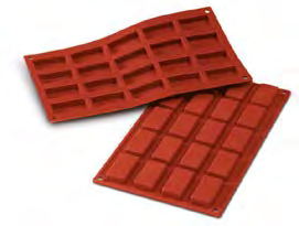 Placa de Silicona Financiers 4,9X2,6X1,1 cm. 20 Moldes (1 u.) · Artipas