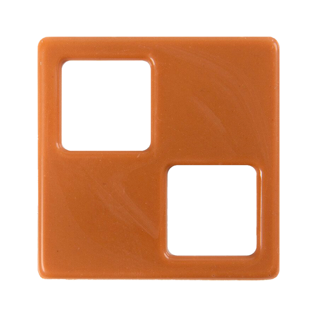 Placa cuadrada con cuadrados de chocolate blanco sabor caramelo 50x50 mm (60 u.) · 60 unidades · Artipas