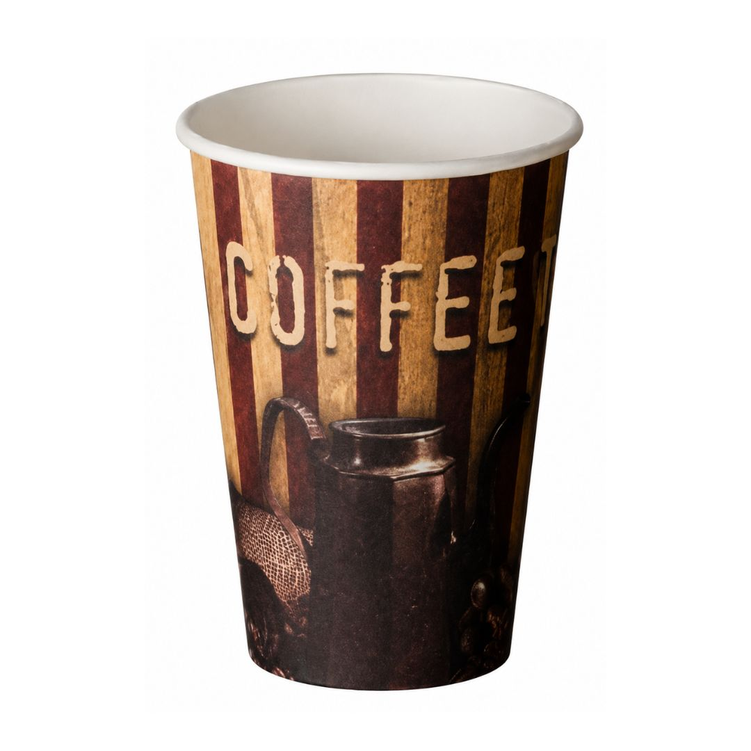 Vaso Carton 8oz. 240ml. "Coffee Time" (C/1000uds B/50uds) · 1000 unidades · VasoMadrid