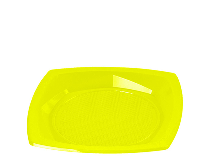 Plato Cuadrado Amarillo 17x17cm. (C/1000uds B/25uds) · 1000 unidades · VasoMadrid