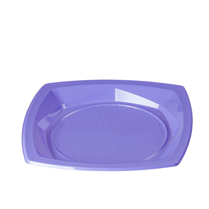 Plato Cuadrado Violeta 21x21cm. (C/1000uds B/25uds) · 1000 unidades · VasoMadrid