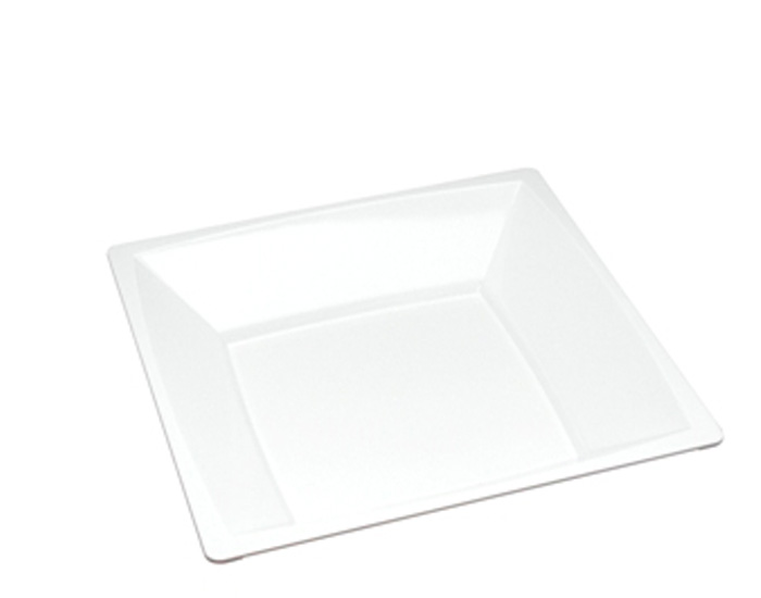 Plato Cuadrado Blanco Luxe 13,6x13,6cm. (C/480uds B/24uds) · 480 unidades · VasoMadrid