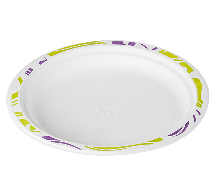 Plato Redondo Caña De Azucar Cenefa Chinet Ø24cm. (C/400uds B/100uds) · 400 unidades · VasoMadrid