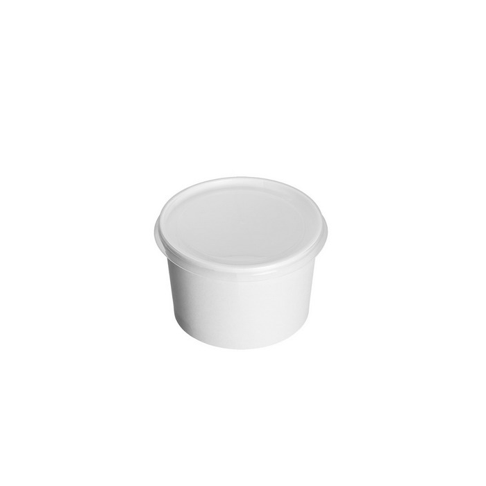 Bol Ensalada Carton Blanco Ø11,2cm + Tapa 500cc. (C/500uds) · 500 unidades · VasoMadrid