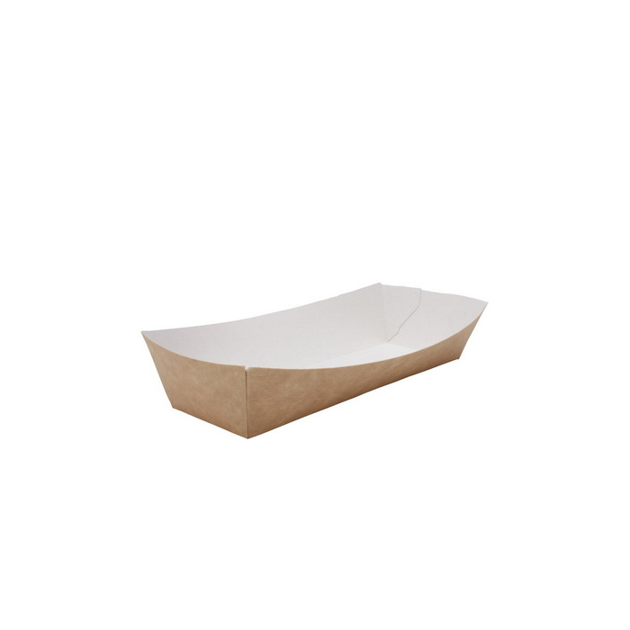 Barqueta Carton Hot Dog Kraft 20,5x10x4cm. (C/600uds B/50uds) · 600 unidades · VasoMadrid
