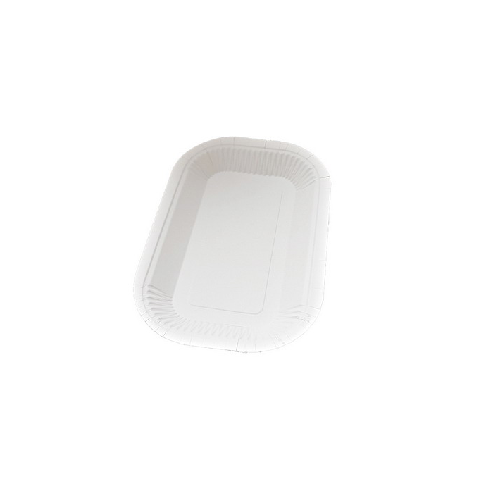Bandeja Carton Antigrasa Blanco Compostable 15x23cm. (C/750uds B/50uds) · 750 unidades · VasoMadrid