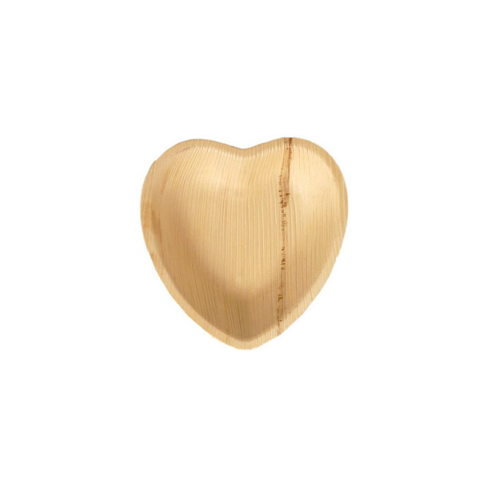 Bol Corazon Hoja De Palma Biodegradable 20,3cm. (B/25uds) · VasoMadrid