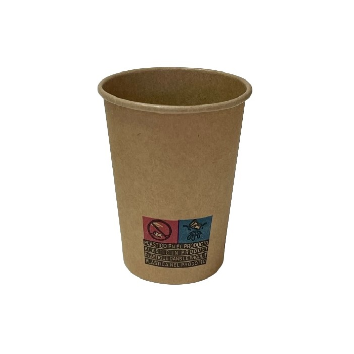 Vaso Carton 8oz. 240ml. Kraft (C/1000uds B/50uds) · 1000 unidades · VasoMadrid