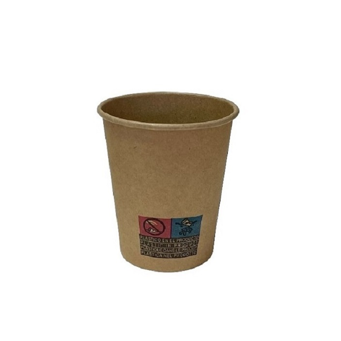 Vaso Carton 7,5oz. 220ml. Kraft (C/1000uds B/50uds) · 1000 unidades · VasoMadrid