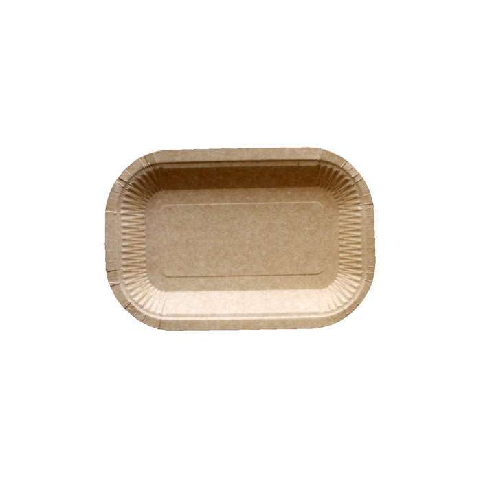 Bandeja Carton Antigrasa Kraft Bio 15x23cm. (C/750uds B/50uds) · 750 unidades · VasoMadrid