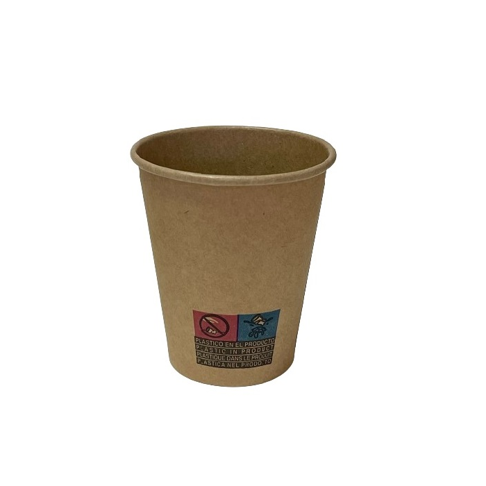Vaso Carton 6oz. 170ml. Vending Kraft (C/1000uds B/50uds) · 1000 unidades · VasoMadrid