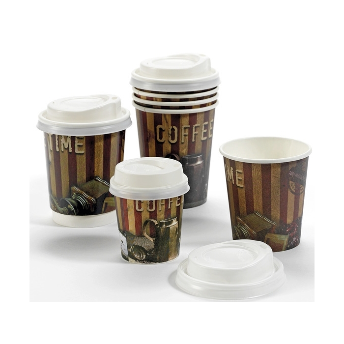 Vaso Carton 6oz. 180ml. Vending "Coffee Time" (C/3360uds B/80uds) · 3360 unidades · VasoMadrid