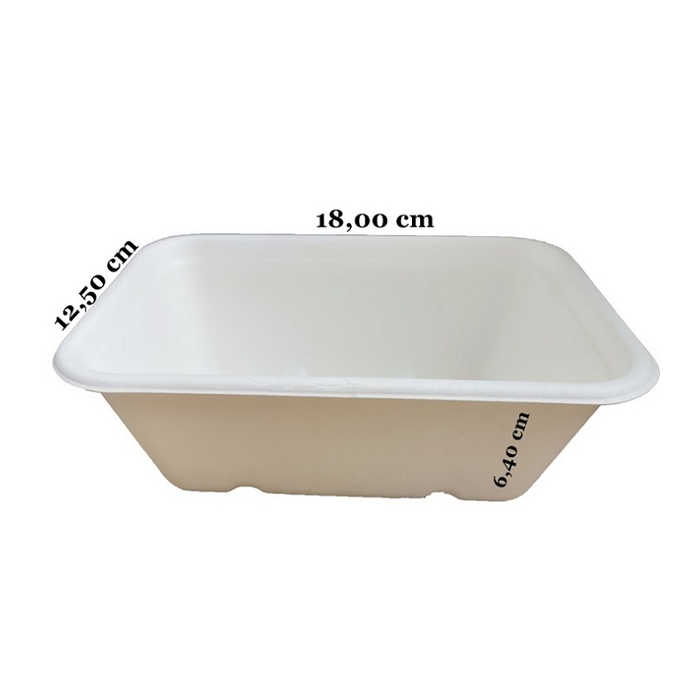 Envase Caña De Azucar Rectangular 18x12,5x6,4cm. 750ml. (C/500uds B/125uds) · 500 unidades · VasoMadrid