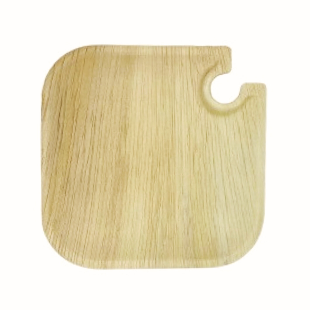 Plato Cuadrado Con Agujero Hoja De Palma Biodegradable 20,3x20,3cm. (B/25uds) · VasoMadrid