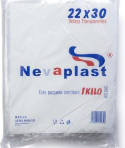 Plástico Transparente 22x30 · paquete de 1 kg · Sierra Nevada