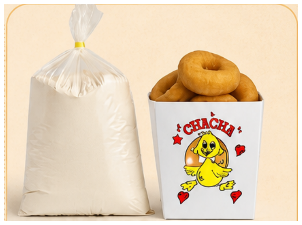 Mix harina para buñuelos · caja 10 kg (bolsas de 1 kg) · Gofres Chacha