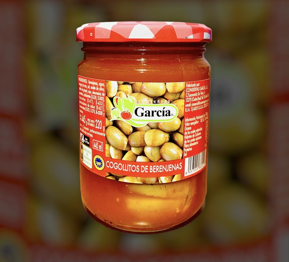Cogollitos De Berenjenas García · caja de 3 latas de 5 kg (80/100 piezas) · 3 unidades · Conservas García