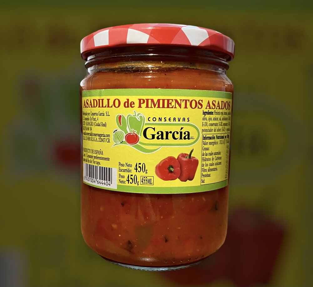 Asadillo Manchego García · caja de 12 tarros de 650 g · 12 unidades · Conservas García