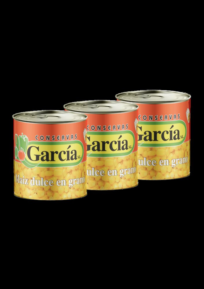Maíz Dulce García · caja de 12 latas de 350 g · 12 unidades · Conservas García