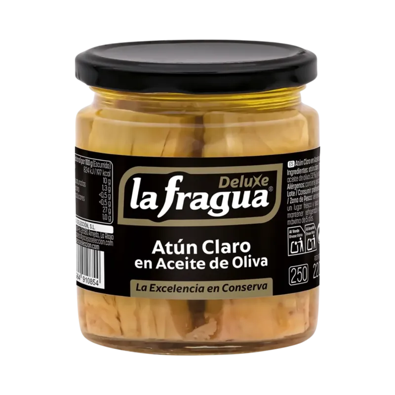 Atún Claro en Oliva Tarro-250 (Thunnus albacares) · 12 unidades · La Fragua