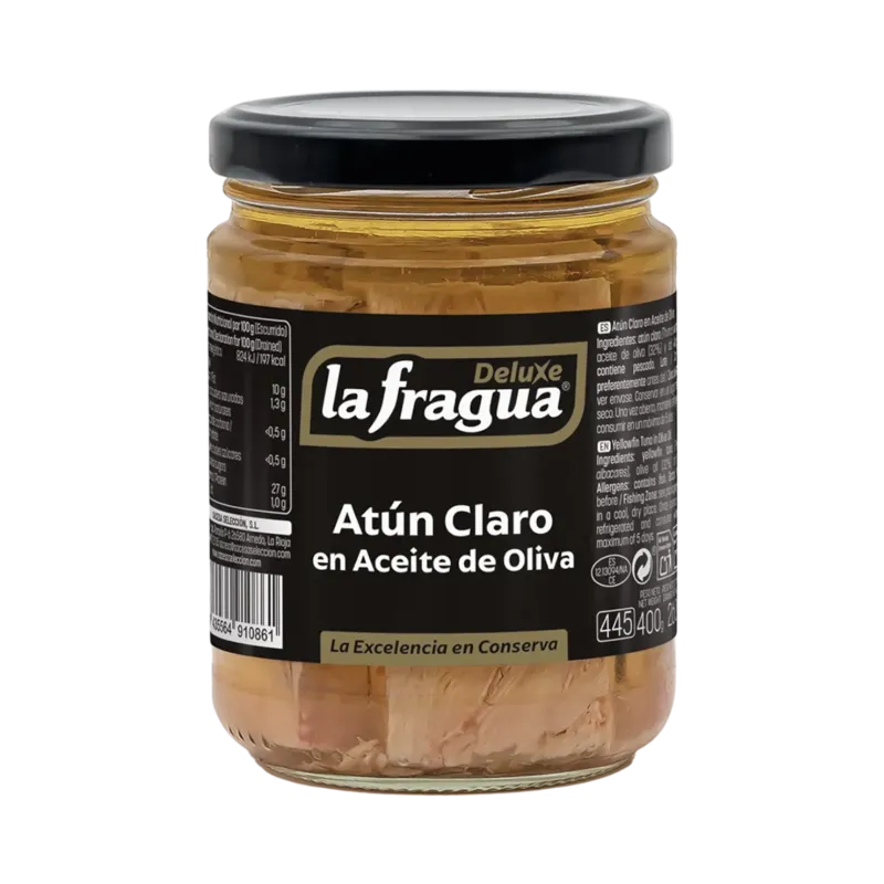 Atún Claro en Oliva Tarro-445 (Thunnus albacares) · 12 unidades · La Fragua