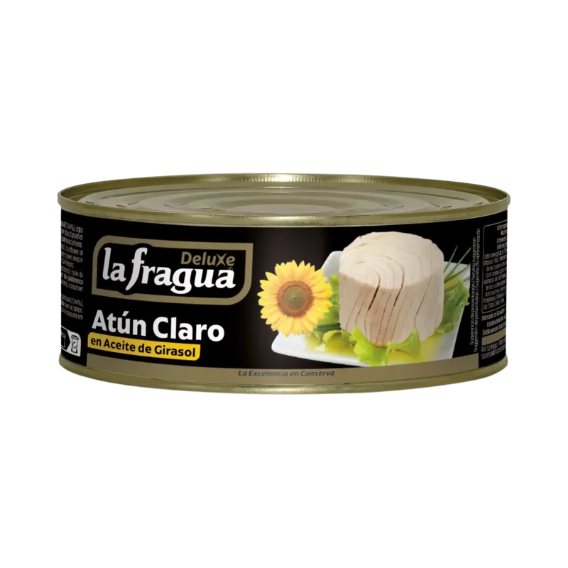 Atún Claro en Girasol Lata RO-750 (Thunnus albacares) (80% Tronco - 20% Migas) · 12 unidades · La Fragua