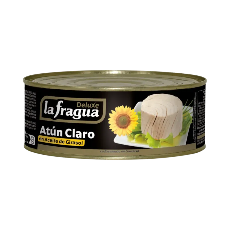 Atún Claro en Girasol Lata RO-900 (Thunnus albacares) (1 kg)(80% Tronco - 20% Migas) · 12 unidades · La Fragua