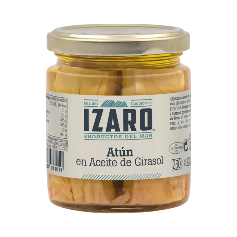 Atún en Girasol Tarro-250 (Katsuwonus pelamis) · 12 unidades · La Fragua