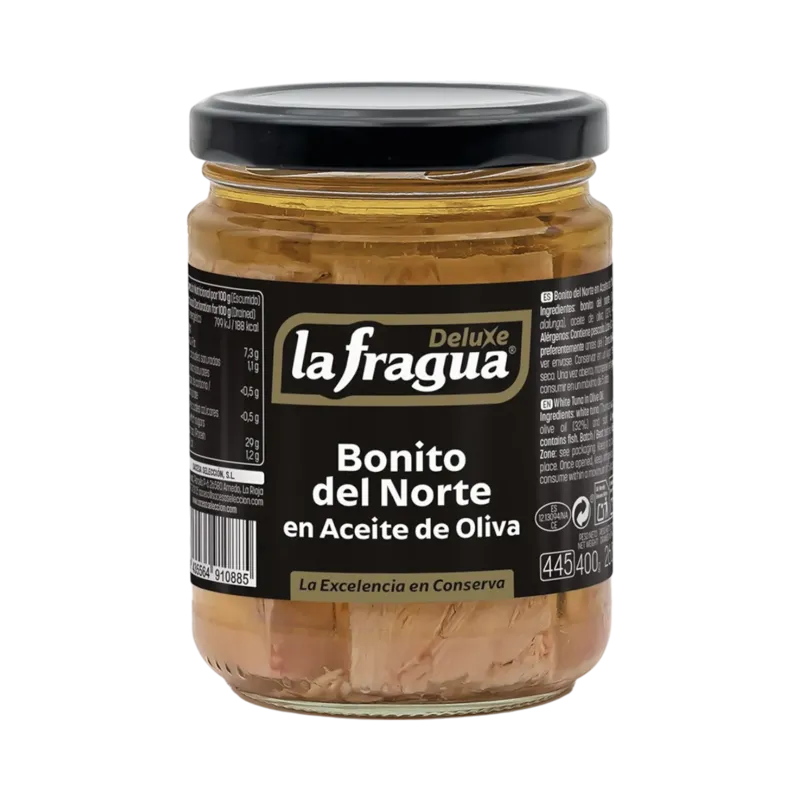 Bonito del Norte en Oliva Tarro-445 (Thunnus alalunga) · 12 unidades · La Fragua