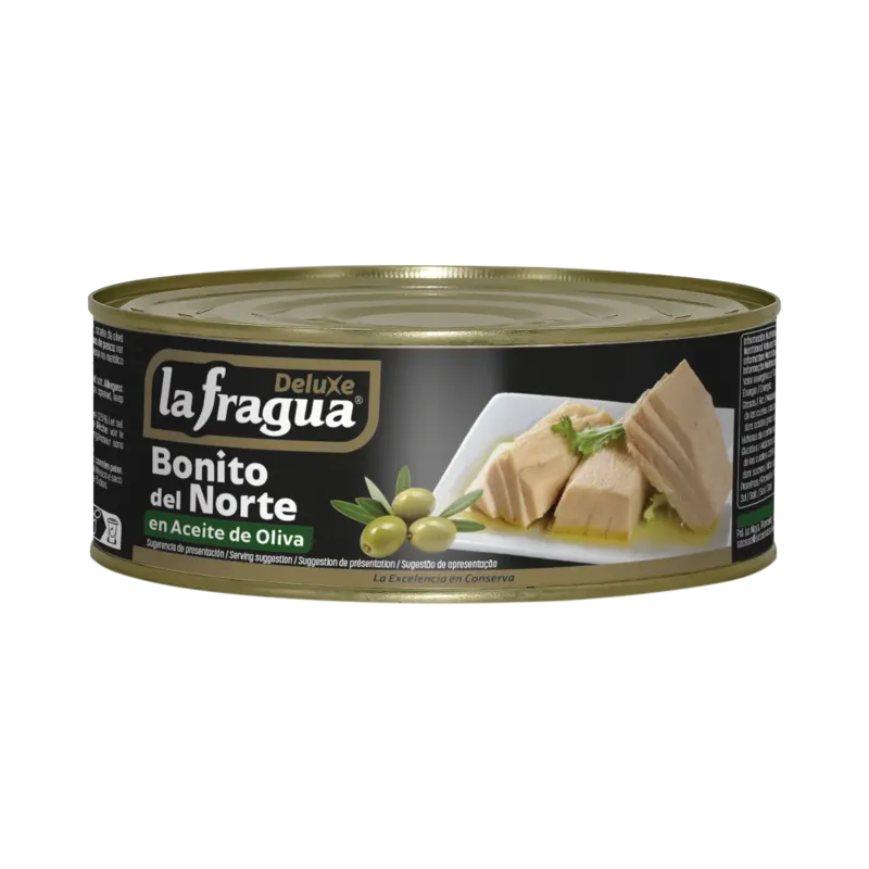 Bonito del Norte en Oliva Lata RO-900 (Thunnus alalunga) (80% Tronco - 20% Migas) · 12 unidades · La Fragua