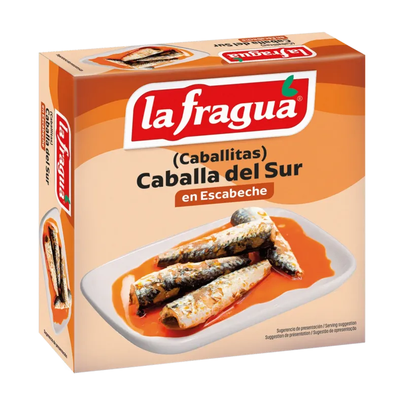 Caballitas 8-12 en Escabeche Lata RO-550 (Scomber colias) · 24 unidades · La Fragua