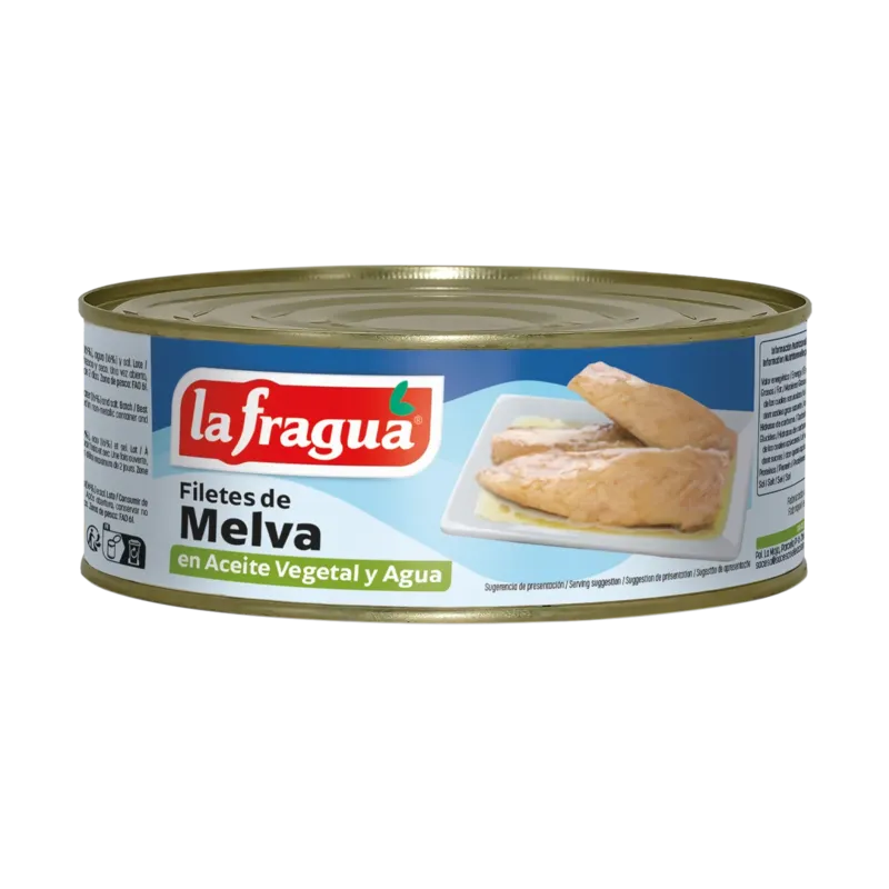 Filetes de Melva en Aceite y Agua Lata RO-900 · 12 unidades · La Fragua