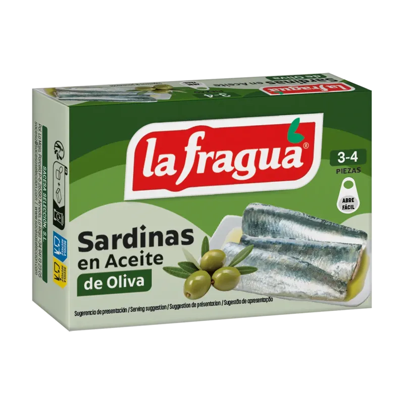 Sardinas 3-4 en Oliva Lata RR-125 (Sardina pilchardus) - F.A. · 25 unidades · La Fragua