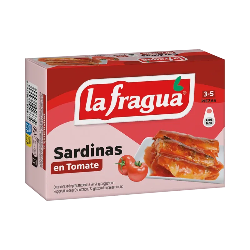 Sardinas 3-5 en Tomate Lata RR-125 (Sardina pilchardus) - F.A. · 25 unidades · La Fragua
