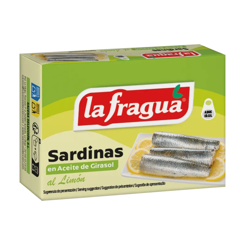 Sardinas 3-4 al Limón Lata RR-125 (Sardina pilchardus) - F.A. · 25 unidades · La Fragua