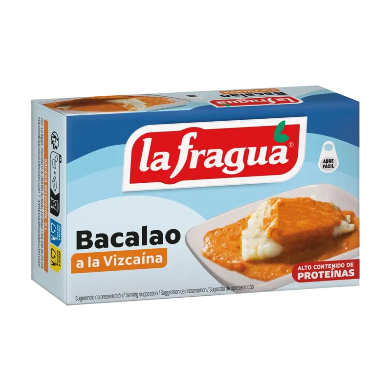 Bacalao a la Vizcaína Lata OL-120 (Gadus morhua) - F.A. · 24 unidades · La Fragua