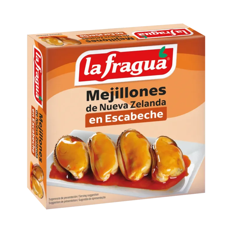 Mejillones 25-35 en Escabeche Lata RO-280 (Mytilus chilensis) - F.A. · 24 unidades · La Fragua