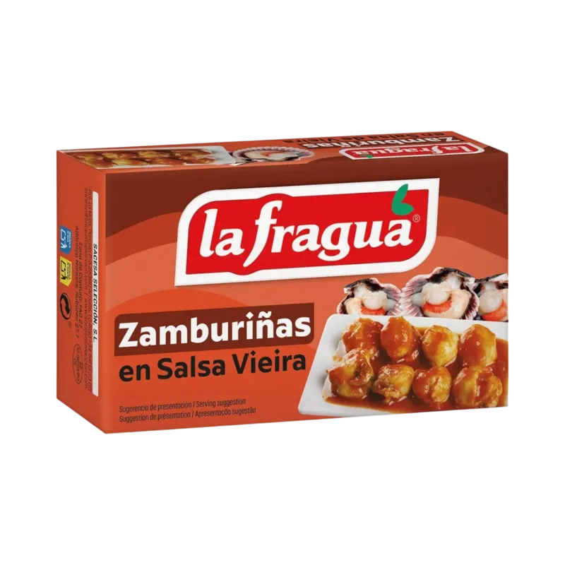 Zamburiñas en Salsa de Vieira Lata RR-120 (Aequipecten opercularis) - F.A. · 24 unidades · La Fragua